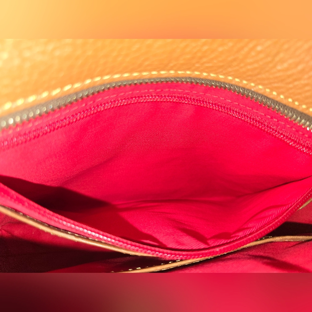 DOONEY & BOURKE Tan Pebbled Leather Satchel - Picture 10 of 13
